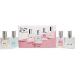 Philosophy Mini Gift Set 15ml Live Joyously Edp + 15ml Fresh Cream Edt + 15ml Living Grace Edt + 15ml Loveswept Edp