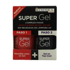 Rimmel Super Gel Gift Set 12ml Nail Polish 12ml Happily Evie + 12ml Top Coat