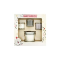 Yankee Candle Gift Set 121g Snow Globe Wonderland Candle + 37g White Spruce & Grapefruit Candle + 37g Silver Sage & Pine Candle + 37g Smoked Vanilla & Cashmere Candle - Beauty Bop
