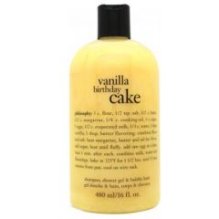 Philosophy Vanilla Birthday Cake Shampoo, shower Gel & Bubble Bath 480ml
